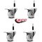Service Caster 3'' Nylon Swivel 7/8'' Expanding Stem Caster Set Total Lock Brake, 4PK SCC-EXTTL20S314-NYS-78-4 - alternate 3